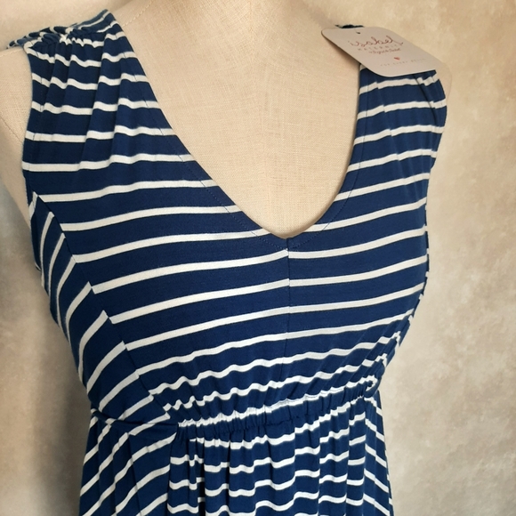 Ingrid &Isabel Striped Maternity Dress S,L,XL Blue - Picture 4 of 4
